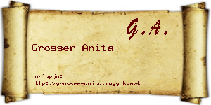 Grosser Anita névjegykártya